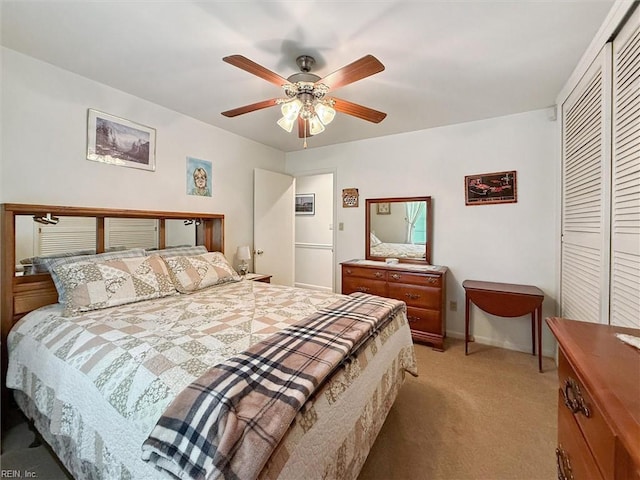 12 Sylvia Ln, Newport News, VA 23602 - bedroom featuring light carpet, a closet, and ceiling fan