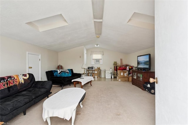 12 Sylvia Ln, Newport News, VA 23602 - living area featuring carpet and lofted ceiling