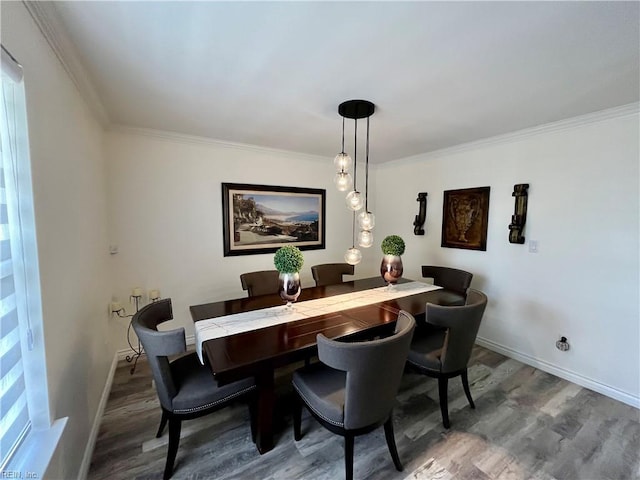 120 Lancelot Dr, Suffolk, VA 23434 - dining space featuring wood finished floors and ornamental molding