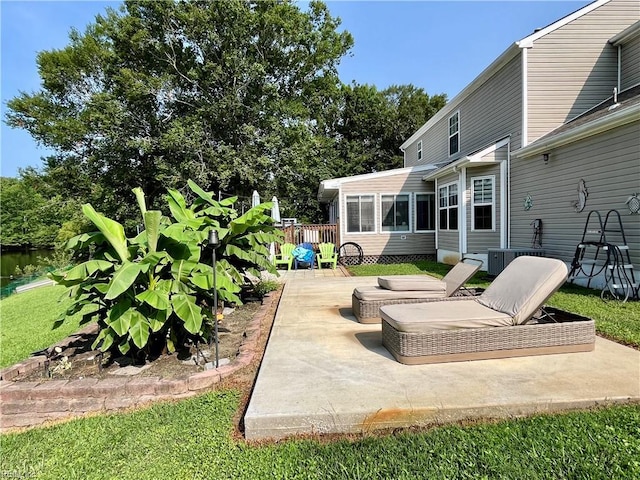 120 Lancelot Dr, Suffolk, VA 23434 - view of patio / terrace with a sunroom