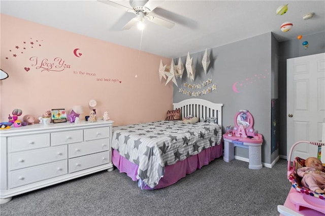 3904 River Breeze Cir, Chesapeake, VA 23321 - carpeted bedroom featuring ceiling fan and baseboards