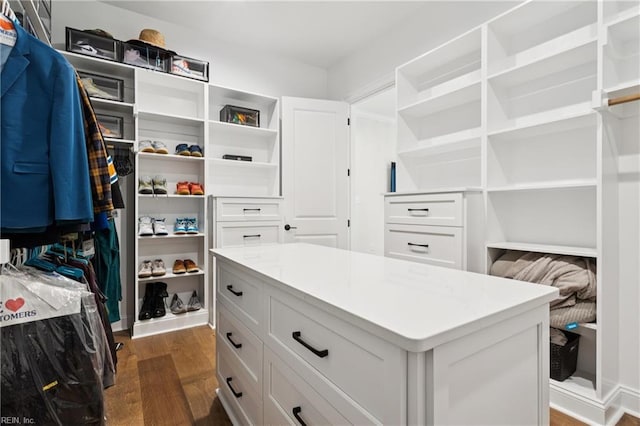 104 Tucker Ct, Carrollton, VA 23314 - walk in closet featuring dark wood-type flooring