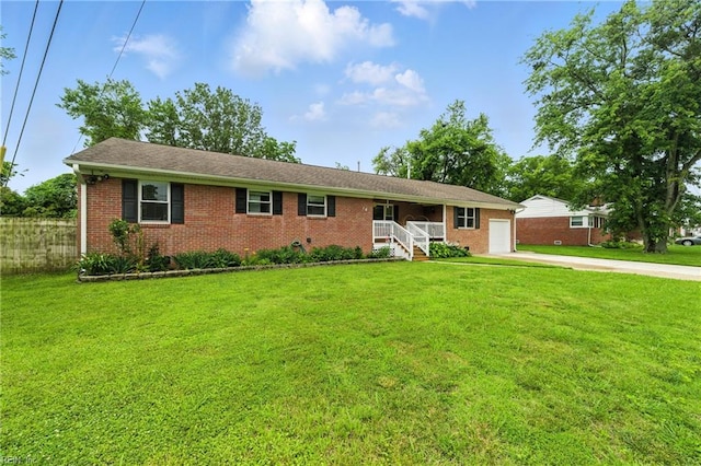16 Inglewood Dr, Hampton, VA 23666 - single story home featuring driveway, brick siding, a garage, and a porch