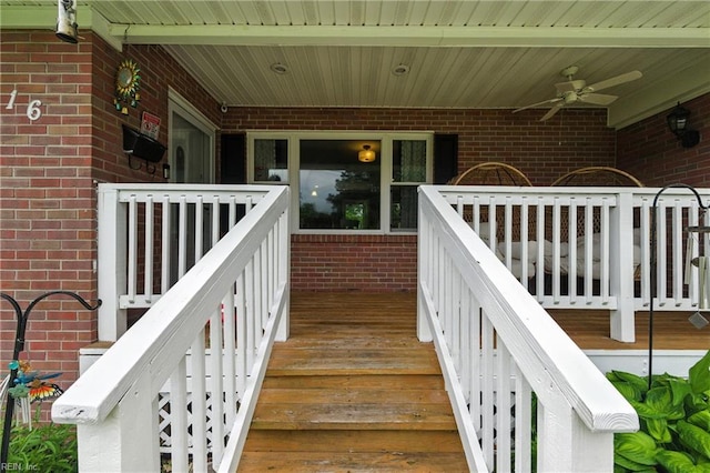 16 Inglewood Dr, Hampton, VA 23666 - wooden terrace featuring a ceiling fan