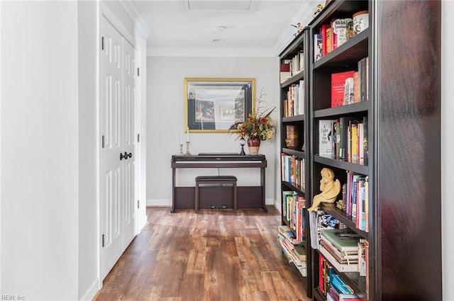 101 Ryder, Smithfield, VA 23430 - hallway with ornamental molding and wood finished floors