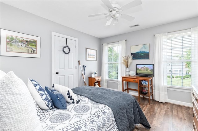 101 Ryder, Smithfield, VA 23430 - bedroom with wood finished floors and a ceiling fan