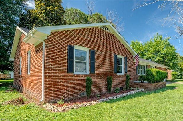2028 Hickorywood Dr, Suffolk, VA 23434 - view of side of property featuring a lawn, crawl space, and brick siding