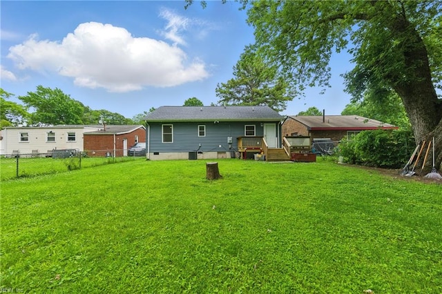 2601 Shell Rd, Hampton, VA 23661 - rear view of house featuring a wooden deck