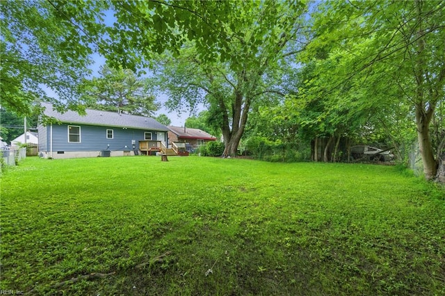 2601 Shell Rd, Hampton, VA 23661 - fenced backyard featuring a deck