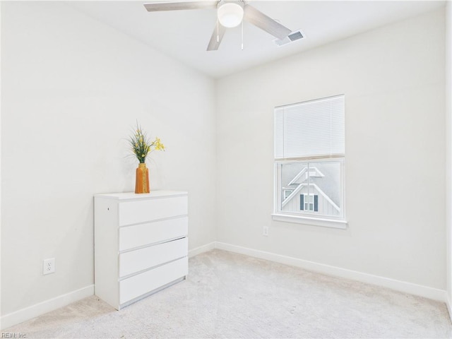 1732 Defiance Dr, Chesapeake, VA 23323 - spare room featuring light carpet and ceiling fan