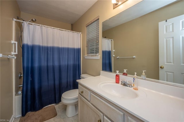 2146 Kingsley Ln, Chesapeake, VA 23323 - full bath with vanity, shower / bathtub combination with curtain, and tile patterned floors
