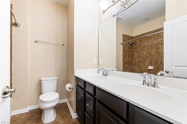 4371 Pickney Ln, Chesapeake, VA 23324 - full bathroom featuring double vanity, a shower, and tile patterned flooring