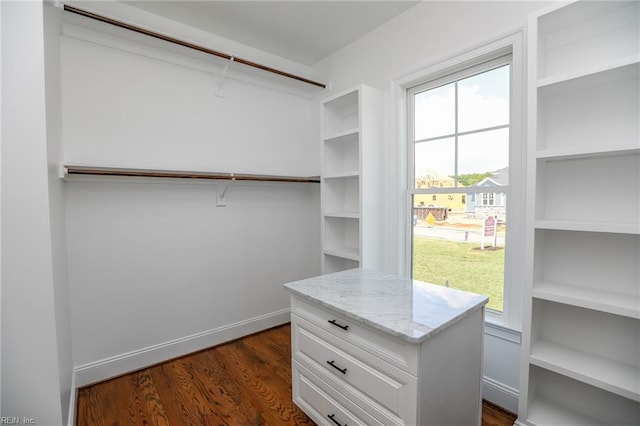 4396 Landfall Dr, Williamsburg, VA 23185 - walk in closet with dark wood-style flooring