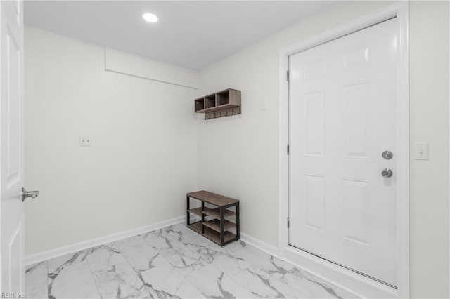 160 Outlaw Ln, Suffolk, VA 23435 - mudroom with light marble finish floors and recessed lighting