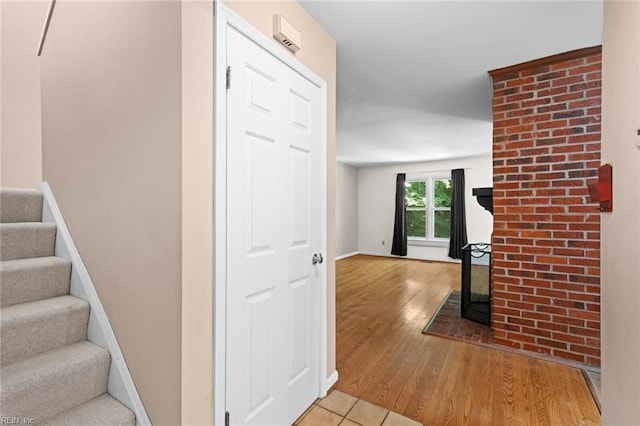 518 Spring Trce, Williamsburg, VA 23188 - stairway featuring wood finished floors and baseboards