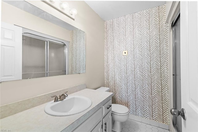518 Spring Trce, Williamsburg, VA 23188 - full bathroom with vanity, a shower, and tile patterned flooring