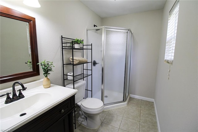 1353 King Arthur Dr, Chesapeake, VA 23323 - full bath with a shower stall, vanity, and tile patterned flooring