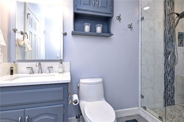 1217 Worthington Ln, Virginia Beach, VA 23464 - bathroom featuring vanity and a shower stall