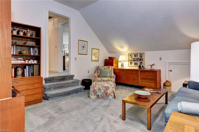 1217 Worthington Ln, Virginia Beach, VA 23464 - carpeted living area with lofted ceiling