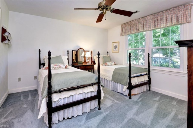 1217 Worthington Ln, Virginia Beach, VA 23464 - bedroom with carpet and a ceiling fan