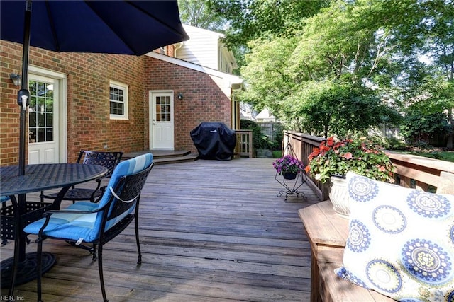 1217 Worthington Ln, Virginia Beach, VA 23464 - deck with outdoor dining space and a grill