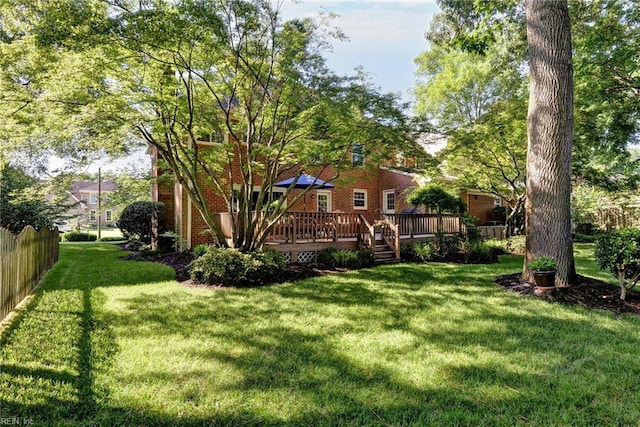 1217 Worthington Ln, Virginia Beach, VA 23464 - view of yard featuring a wooden deck