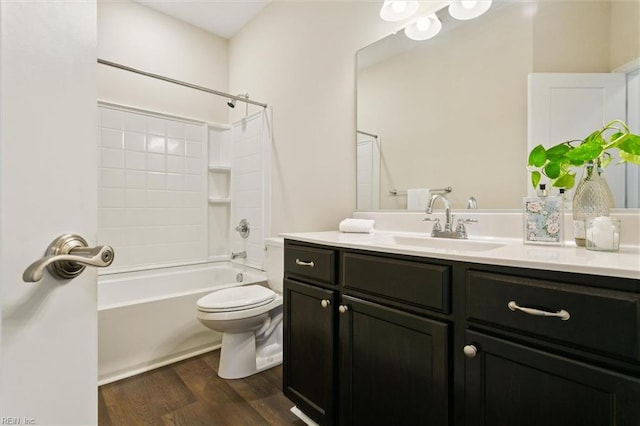1402 Farringdon Way, Williamsburg, VA 23185 - bathroom featuring vanity, wood finished floors, and washtub / shower combination