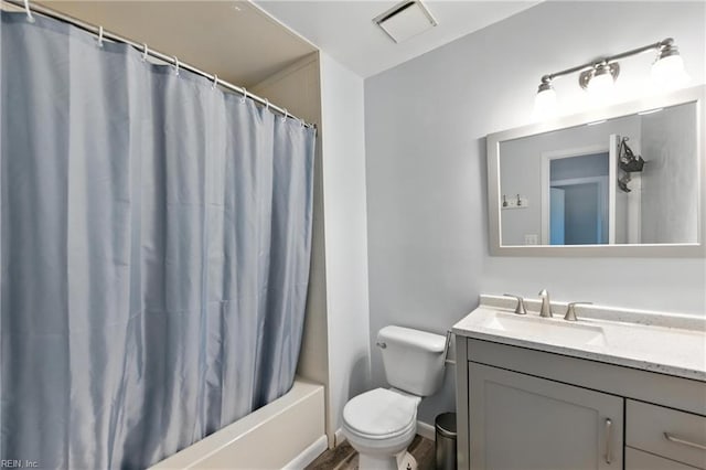 1217 Etworth Ln, Virginia Beach, VA 23464 - full bathroom featuring vanity and shower / bath combo with shower curtain