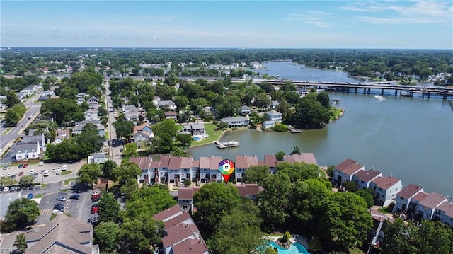 233 Mill Point Dr, Hampton, VA 23669 - aerial overview of property's location with a notable bridge and a large body of water