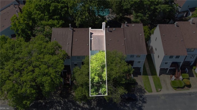 233 Mill Point Dr, Hampton, VA 23669 - aerial perspective of suburban area with property boundaries highlighted