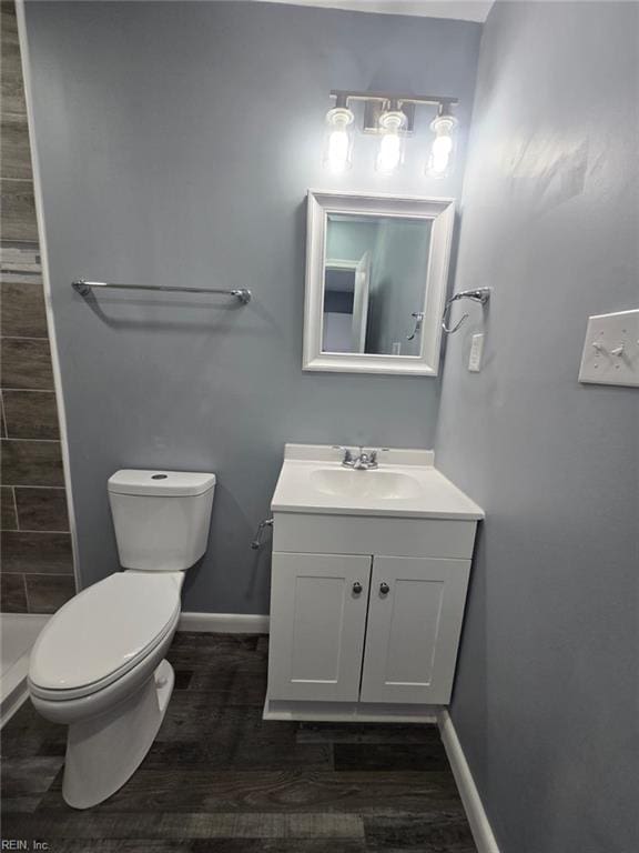 4833 Linshaw Ln, Virginia Beach, VA 23455 - full bath featuring vanity, wood finished floors, and a tile shower
