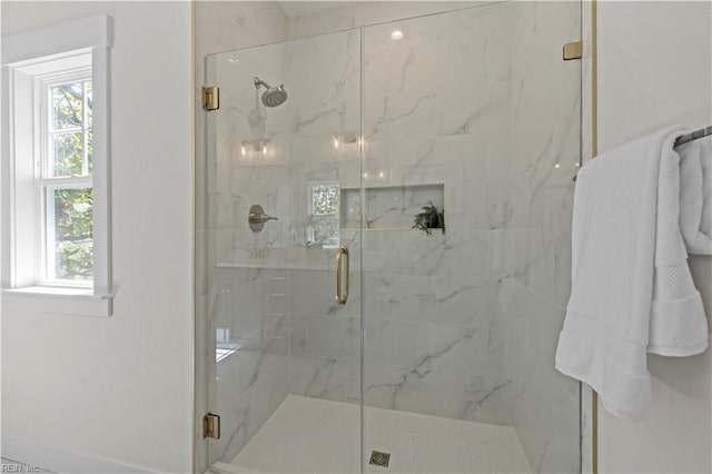 516 26th St, Virginia Beach, VA 23451 - full bath with a marble finish shower and healthy amount of natural light