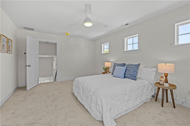 516 26th St, Virginia Beach, VA 23451 - bedroom featuring carpet, multiple windows, and a ceiling fan