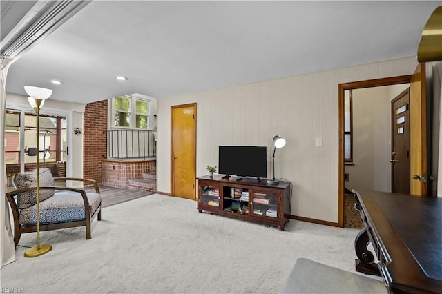 2218 Haywood Ave, Chesapeake, VA 23324 - carpeted living area with baseboards and recessed lighting