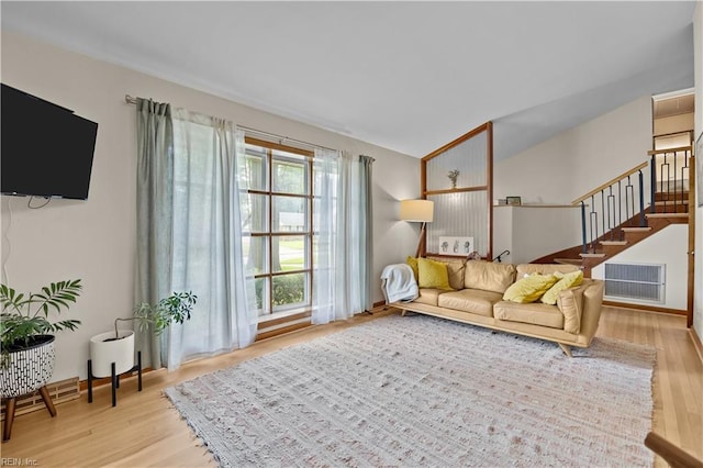 2218 Haywood Ave, Chesapeake, VA 23324 - living room featuring wood finished floors and stairway
