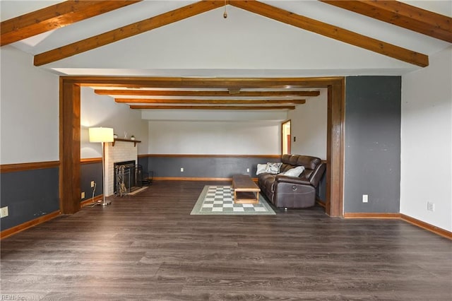 16 Diggs Dr, Hampton, VA 23666 - unfurnished living room featuring wood finished floors and a brick fireplace