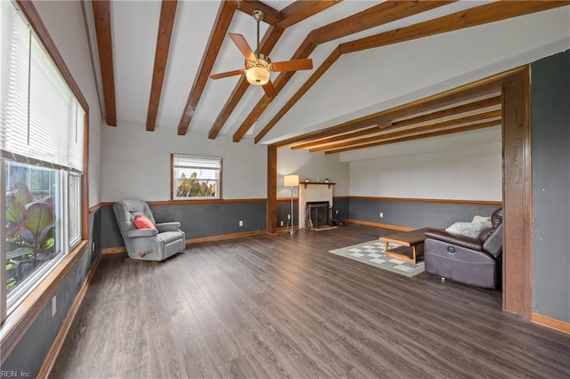 16 Diggs Dr, Hampton, VA 23666 - living area with wood finished floors, wainscoting, and ceiling fan