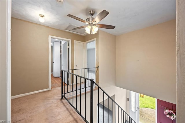 16 Diggs Dr, Hampton, VA 23666 - hallway featuring an upstairs landing and carpet