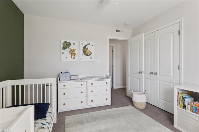 208 Parkdale Ave, Hampton, VA 23669 - carpeted bedroom featuring a closet and a ceiling fan