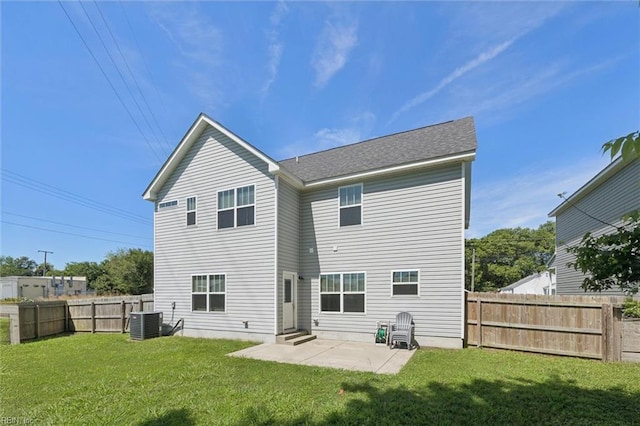208 Parkdale Ave, Hampton, VA 23669 - rear view of property with entry steps, a patio area, and a fenced backyard