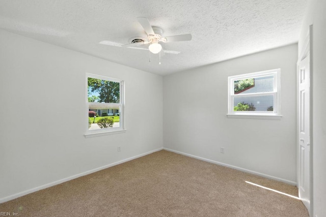 3144 Aaron Dr, Chesapeake, VA 23323 - carpeted spare room with a ceiling fan and a textured ceiling