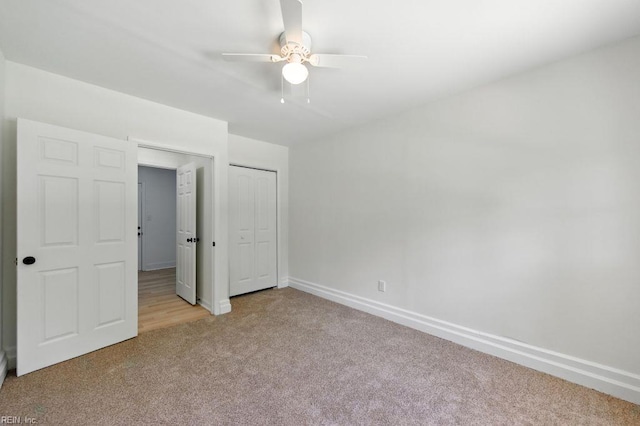3144 Aaron Dr, Chesapeake, VA 23323 - unfurnished bedroom featuring carpet flooring, a closet, and a ceiling fan