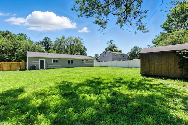 3144 Aaron Dr, Chesapeake, VA 23323 - fenced backyard with a storage shed