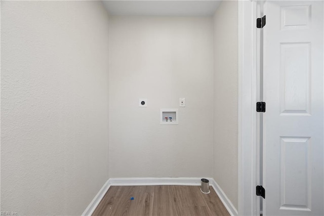 10 Church St, Windsor, VA 23487 - laundry room featuring hookup for an electric dryer, wood finished floors, and hookup for a washing machine