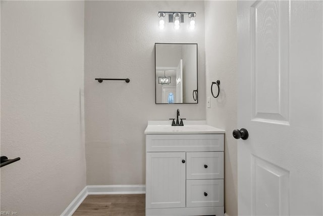 10 Church St, Windsor, VA 23487 - bathroom with vanity and wood finished floors