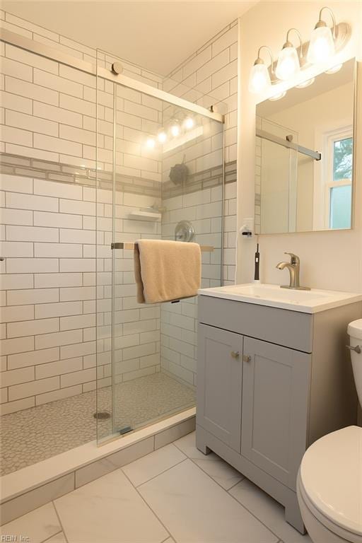 4225 Terry Dr, Chesapeake, VA 23321 - bathroom with a stall shower, vanity, and tile patterned floors