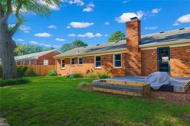 4225 Terry Dr, Chesapeake, VA 23321 - rear view of property featuring a chimney and brick siding