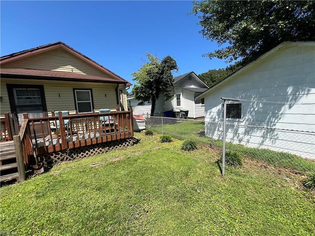 2209 Saint Denis Ave, Norfolk, VA 23509 - view of yard featuring a wooden deck