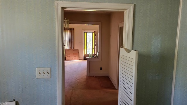 2209 Saint Denis Ave, Norfolk, VA 23509 - hallway with carpet floors and baseboards