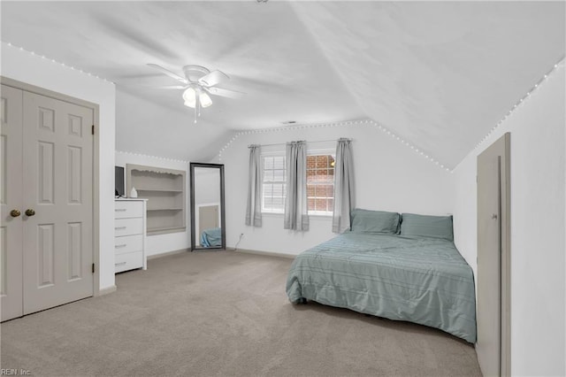 605 Hollygate Ln, Chesapeake, VA 23322 - carpeted bedroom with vaulted ceiling and ceiling fan